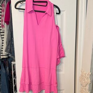 Good used condition LILLY PULITZER Luxletic Dania Dress In Pink Isle size large